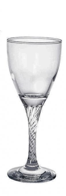 verre a vein pied torsadé